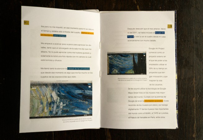 Booklet explaining the concept, sketches and process.